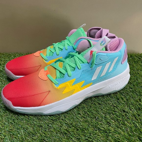 Adidas Dame 8 Unreleased Multicolor Rainbow Basketball Shoes HQ1272 Men 13.5 NEW
